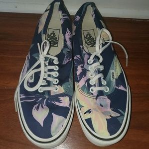 Van's Hawaiian Foral Print Womens Size 8.5